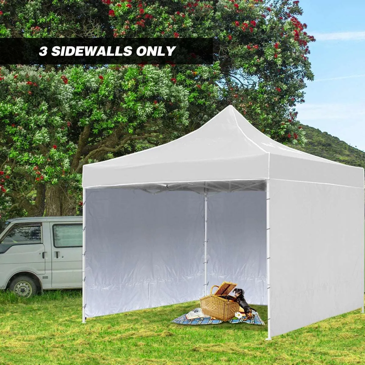 10x6.2ft Instant Canopy Sidewall for 10x10ft Pop Up Canopy