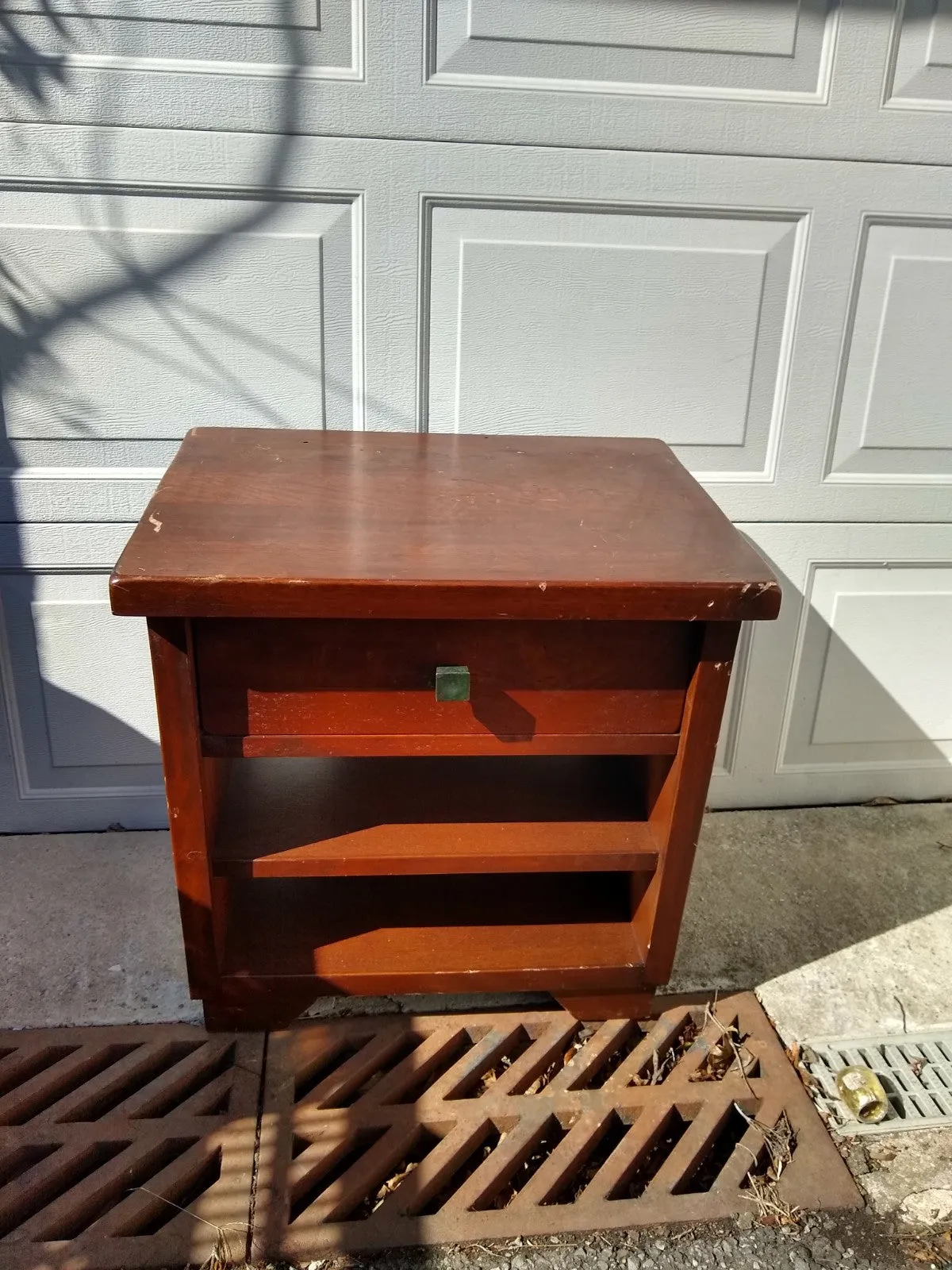 24" Solid Wood End Night Table Dresser Bureau Shelf Bookshelf