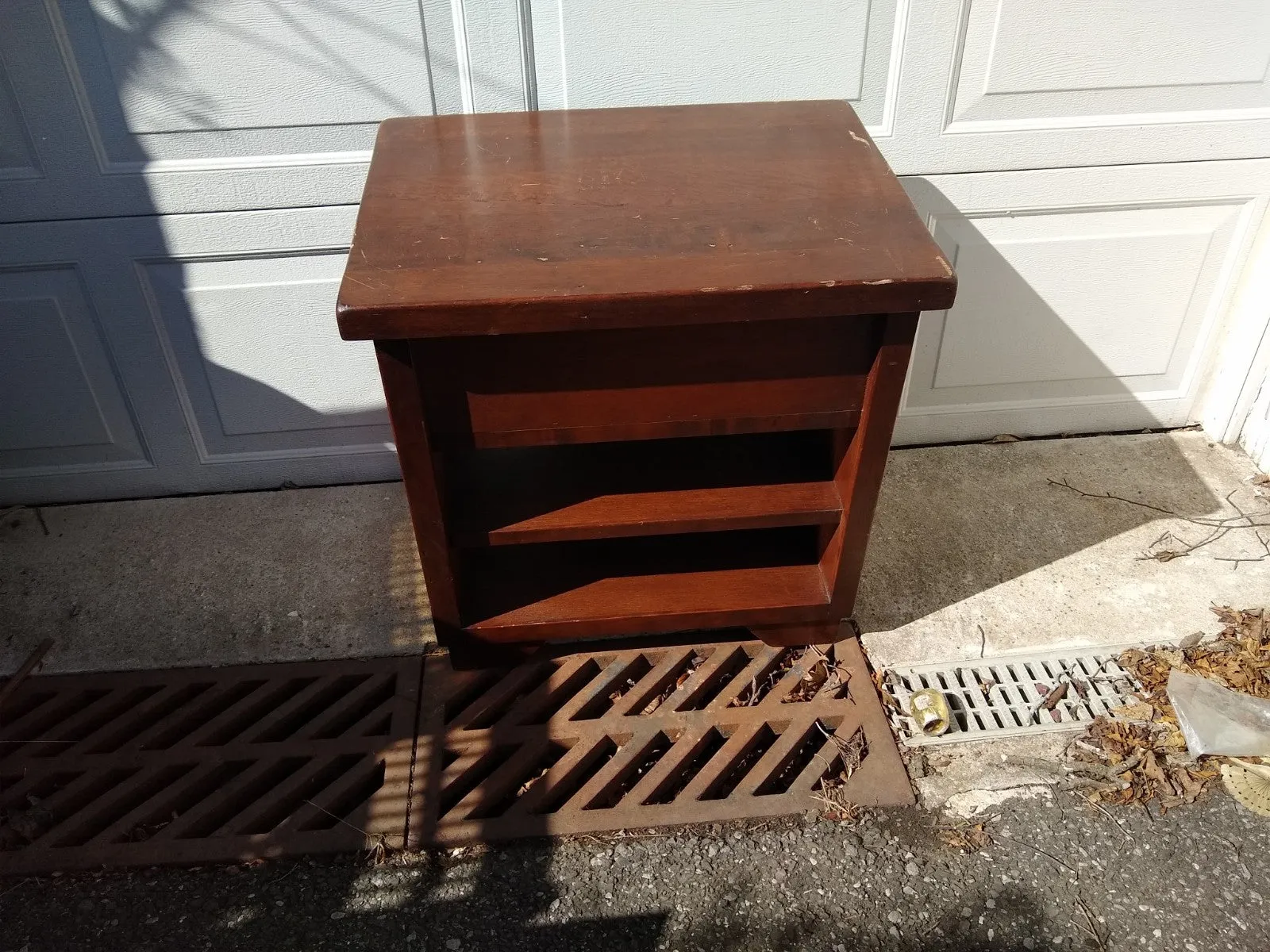 24" Solid Wood End Night Table Dresser Bureau Shelf Bookshelf