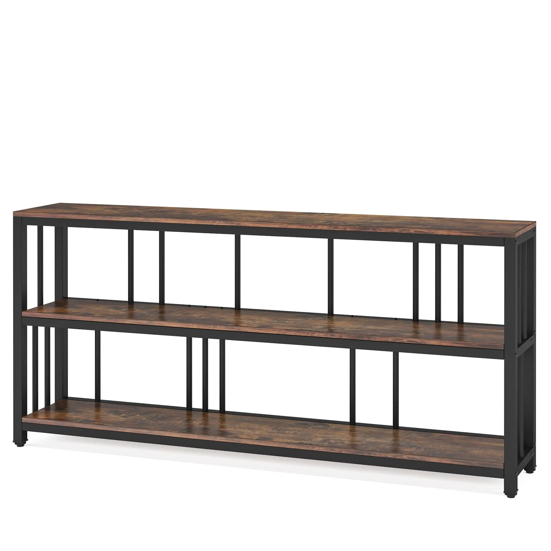 3-Tier Console Table, 70.9" Long Sofa Table Behind Couch