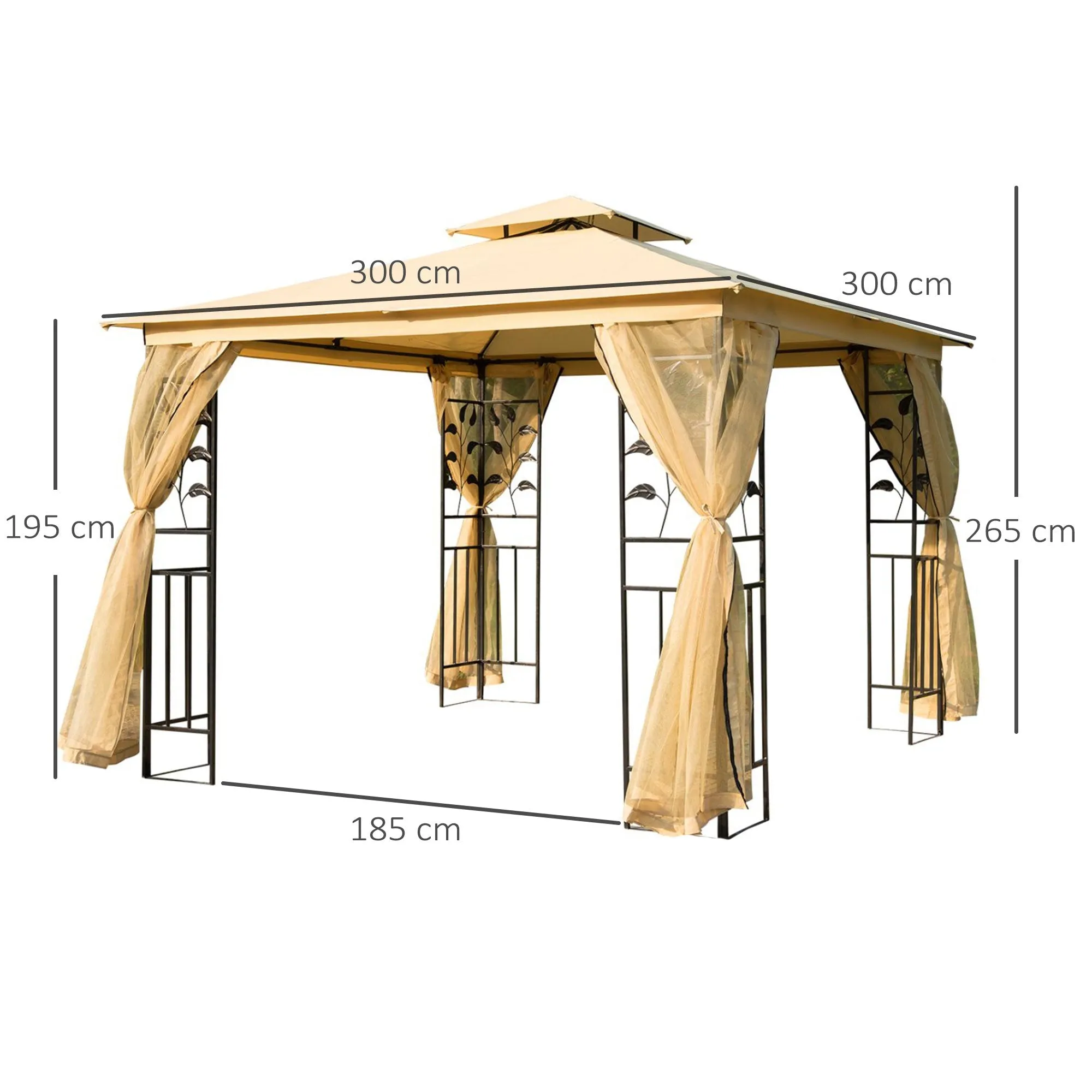 3M x 3M Garden Gazebo