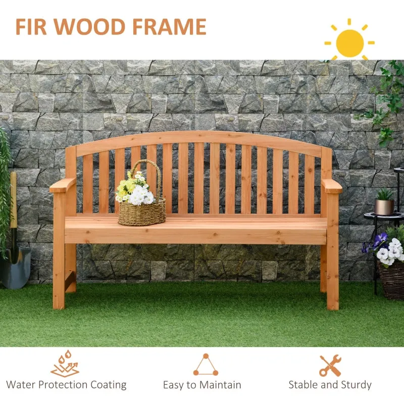 4.6ft-3 Seater Outdoor Patio Garden Bench - Orange