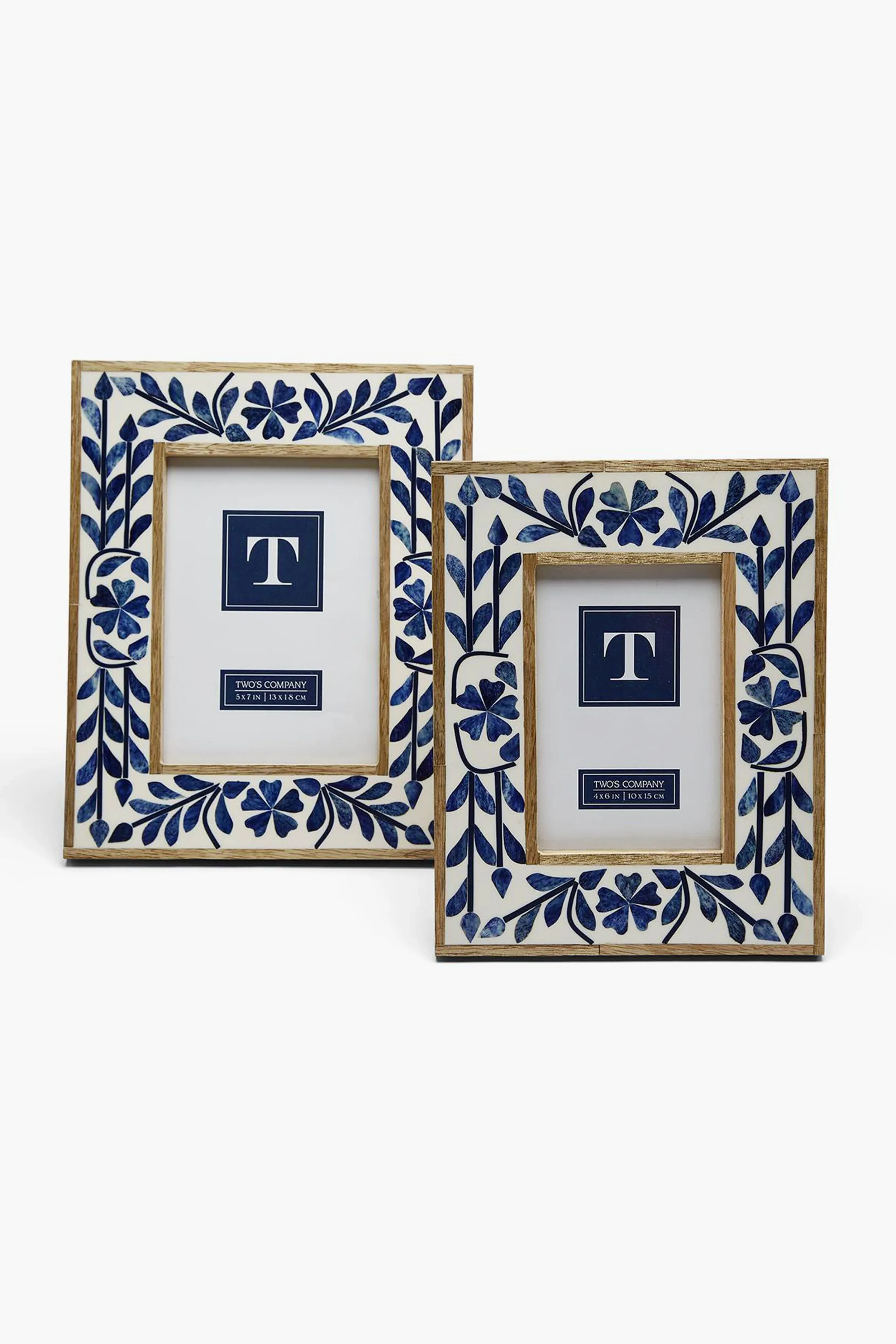 4x6 Blue Belle Bone Inlay Photo Frame