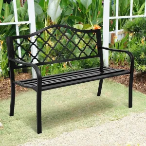 50" Patio Garden Bench Loveseats