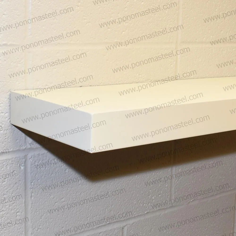 60"x8"x2.0" (cm.152x20x5.1) curved seamless stainless steel floating shelves Ponoma®