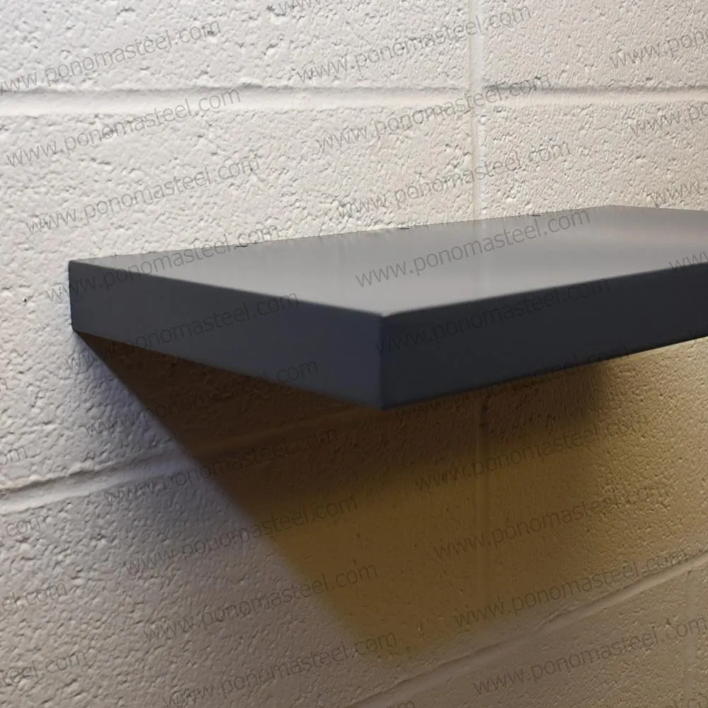 60"x8"x2.0" (cm.152x20x5.1) curved seamless stainless steel floating shelves Ponoma®