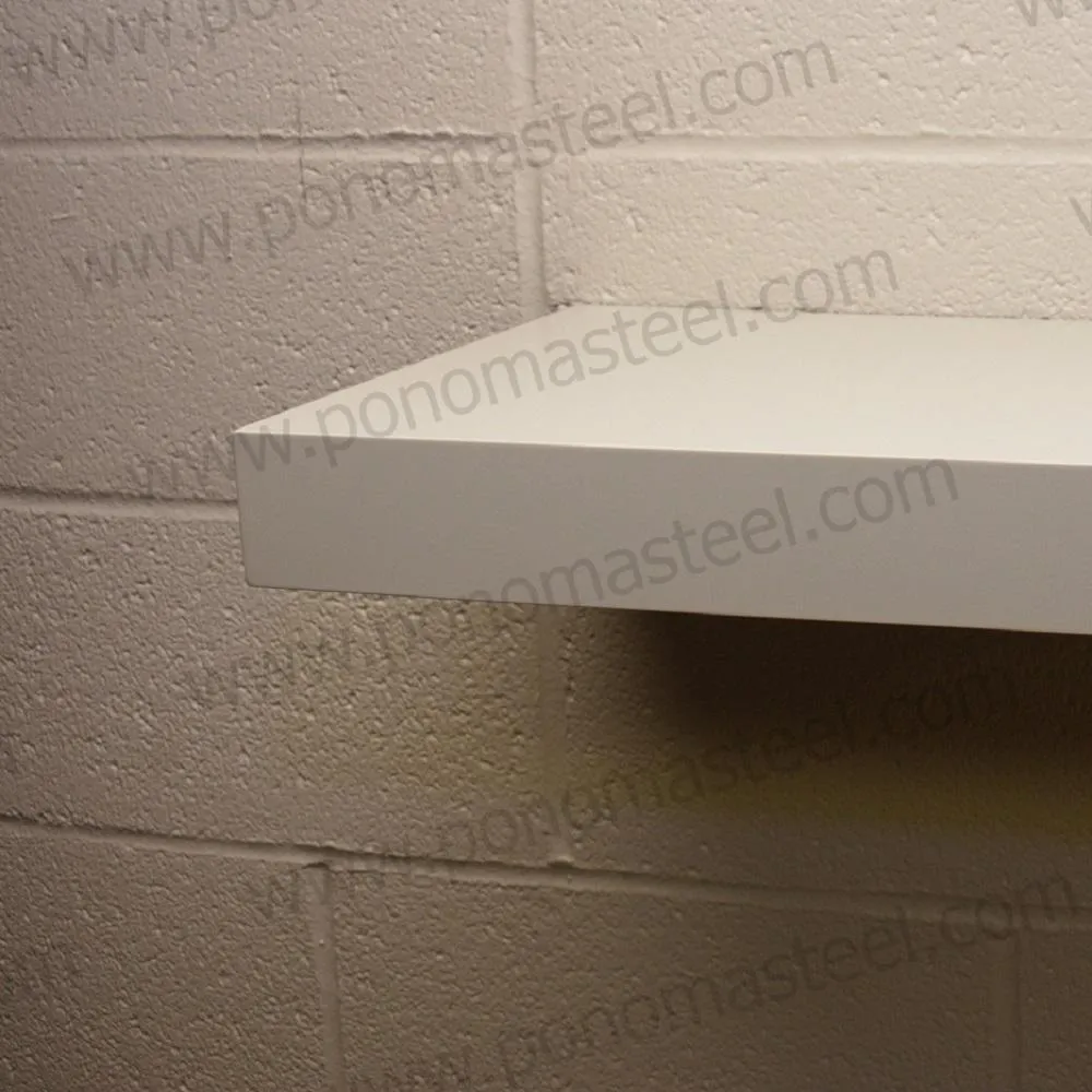 60"x8"x2.0" (cm.152x20x5.1) curved seamless stainless steel floating shelves Ponoma®