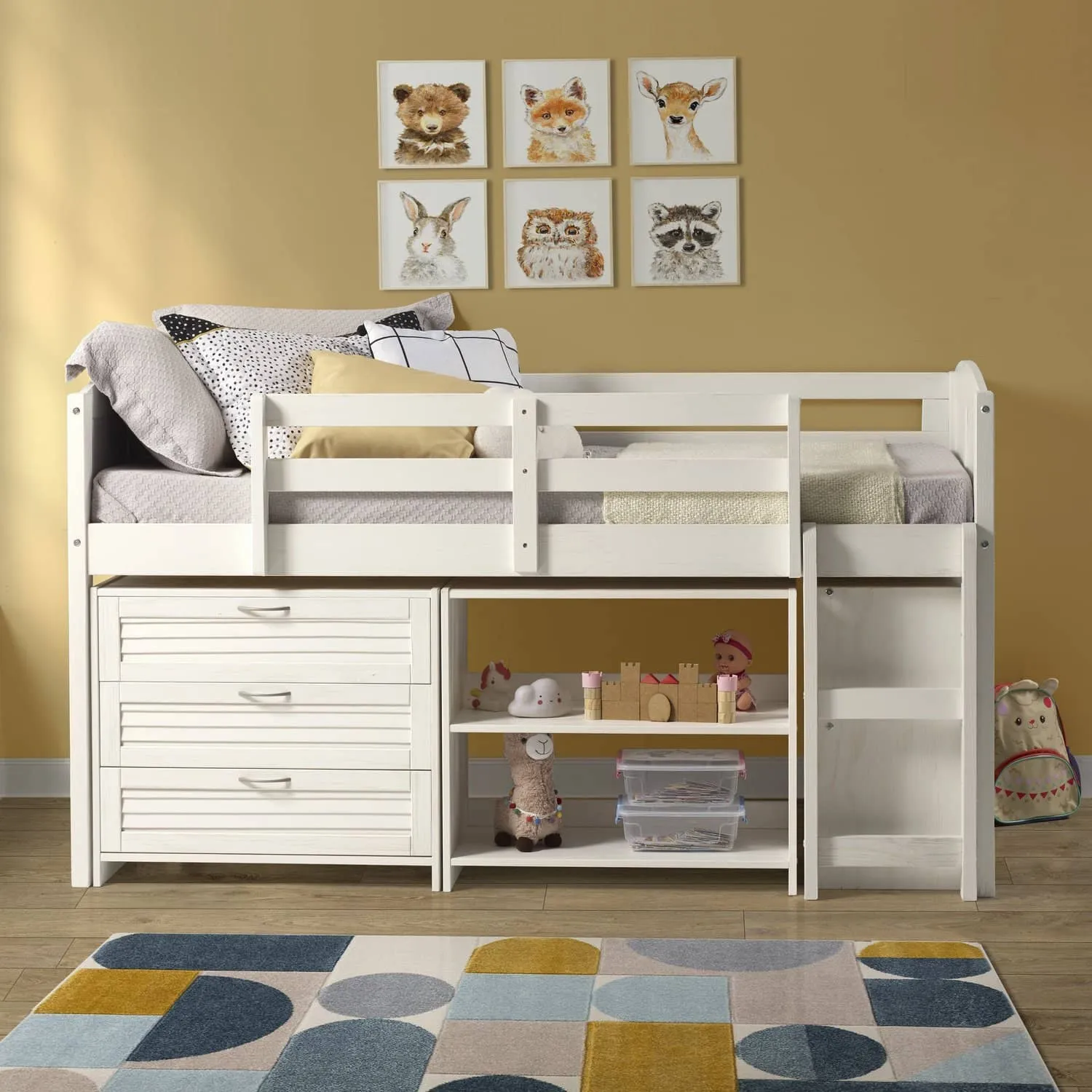 Adalyn White Loft Beds for Kids