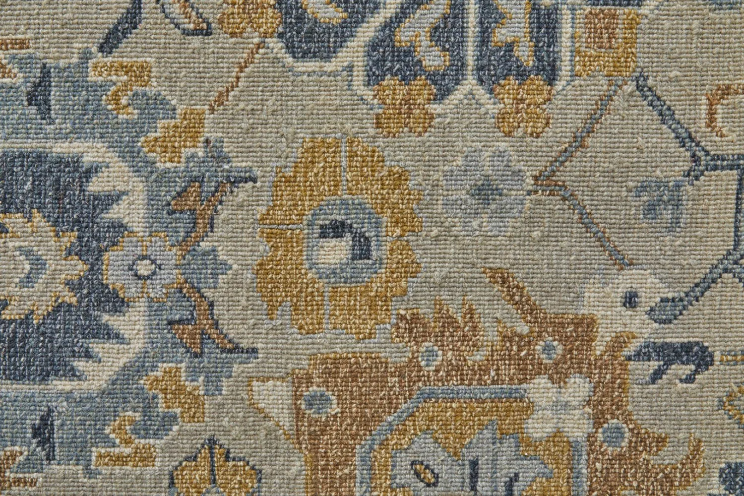 Aleska Oriental Blue/Brown/Gray Rug