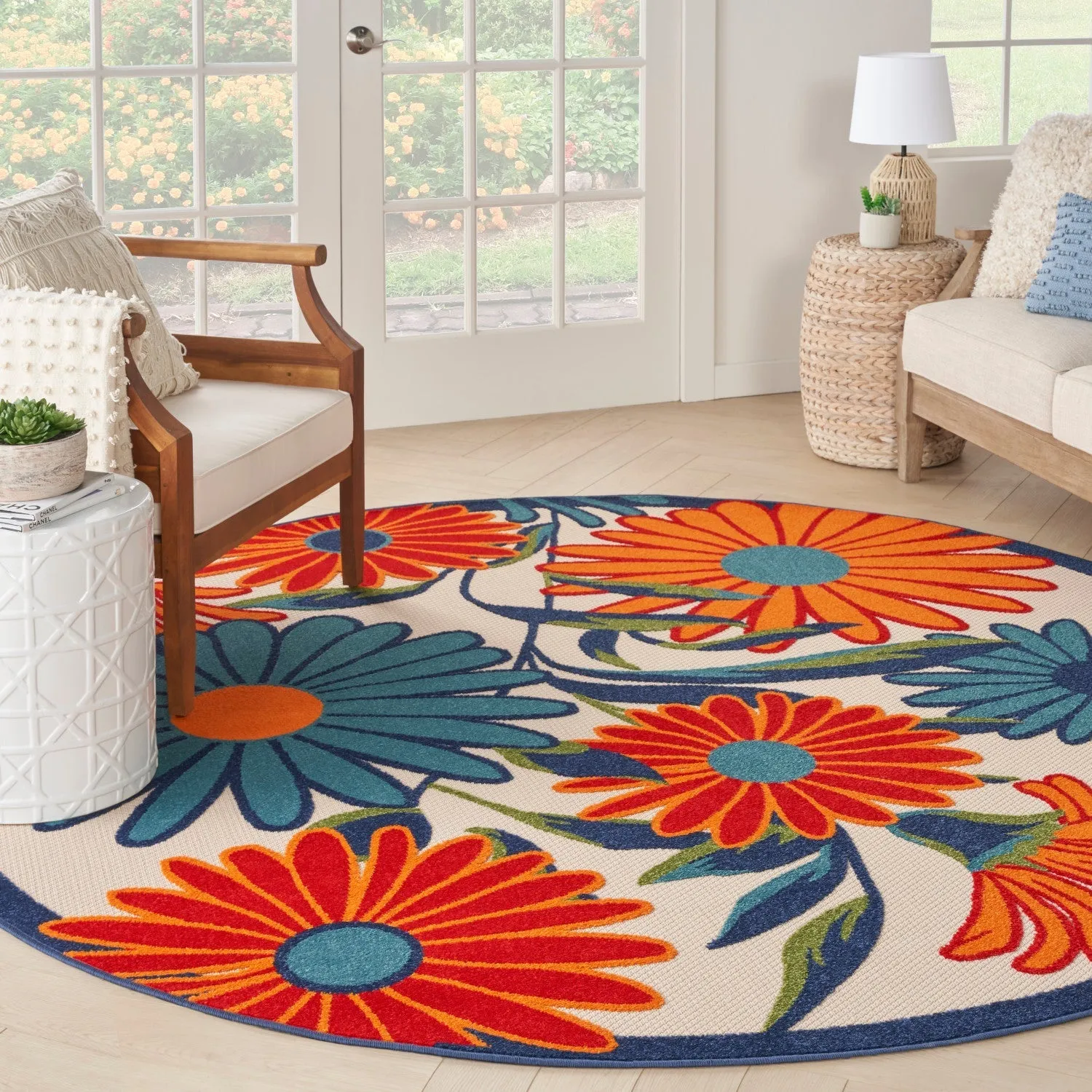 Aloha Multicolor Contemporary Indoor/Outdoor Rug