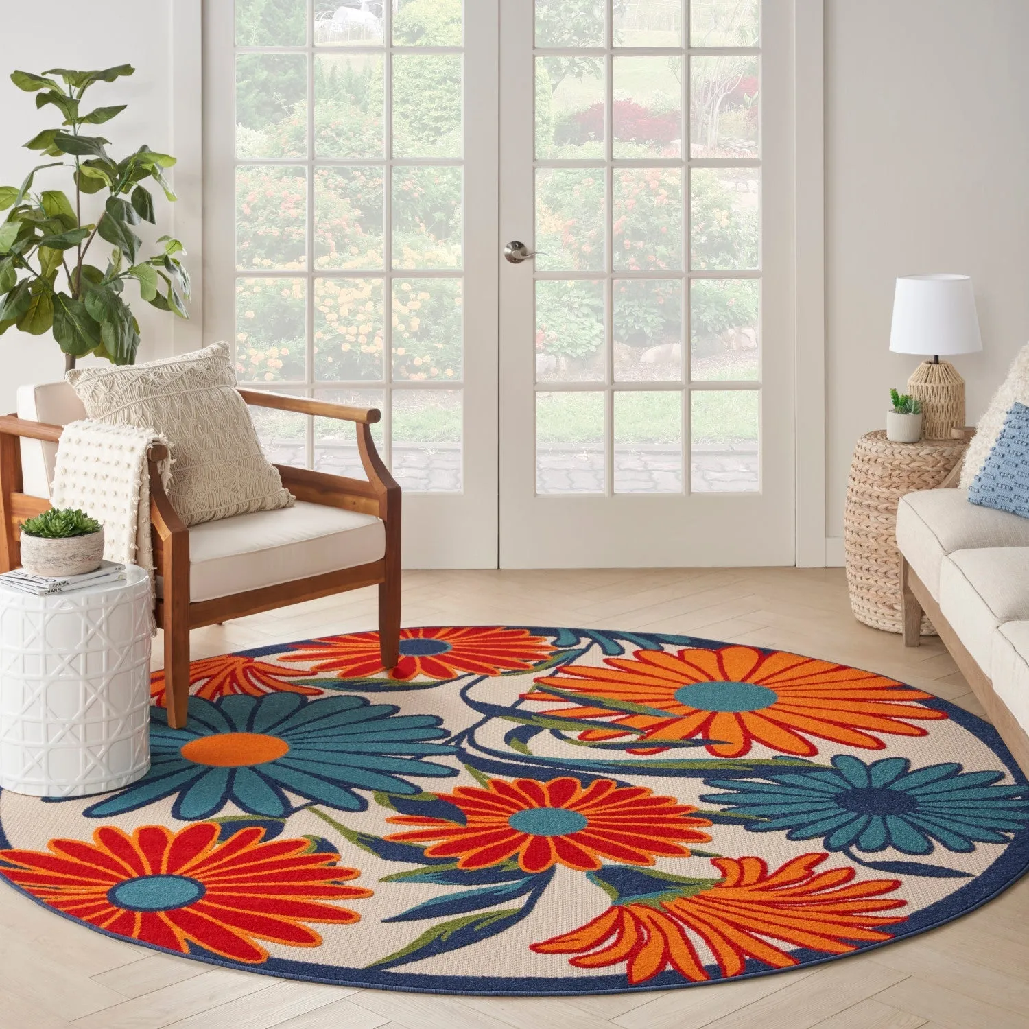 Aloha Multicolor Contemporary Indoor/Outdoor Rug