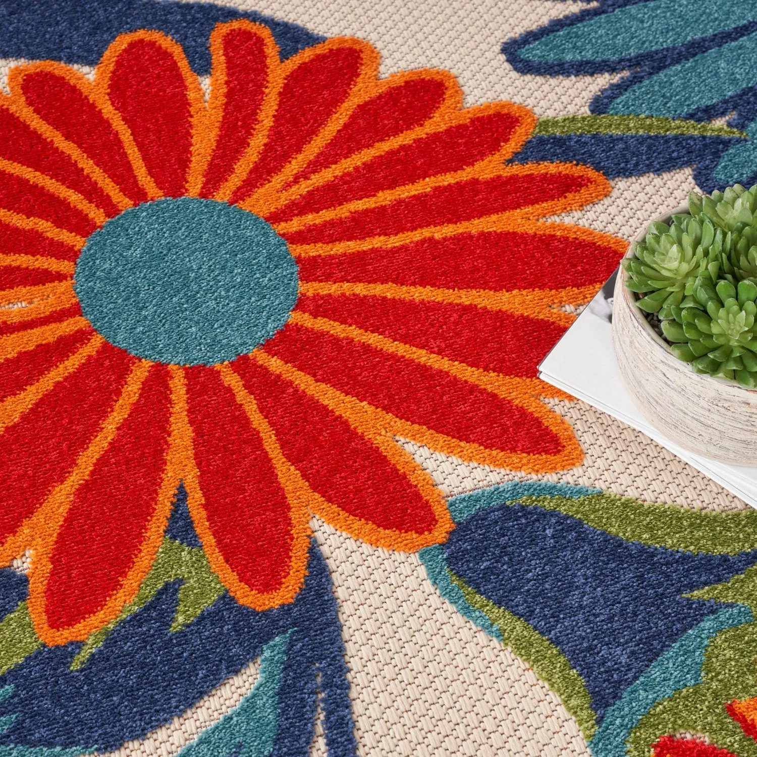 Aloha Multicolor Contemporary Indoor/Outdoor Rug