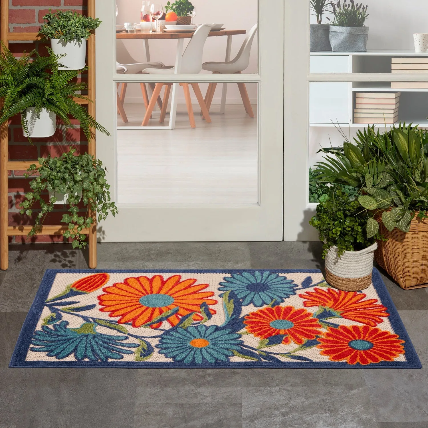 Aloha Multicolor Contemporary Indoor/Outdoor Rug