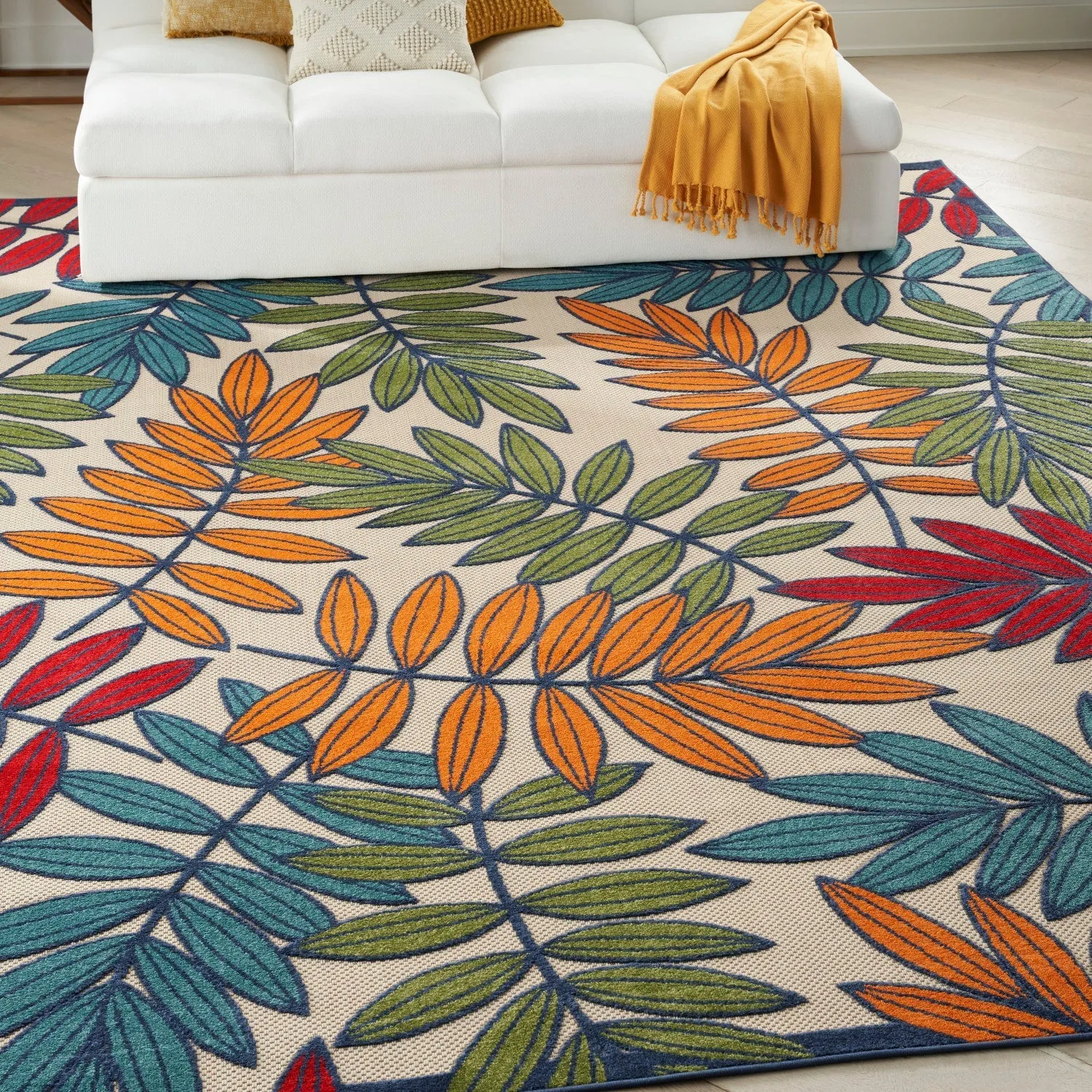 Aloha Multicolor Tropical Indoor/Outdoor Rug