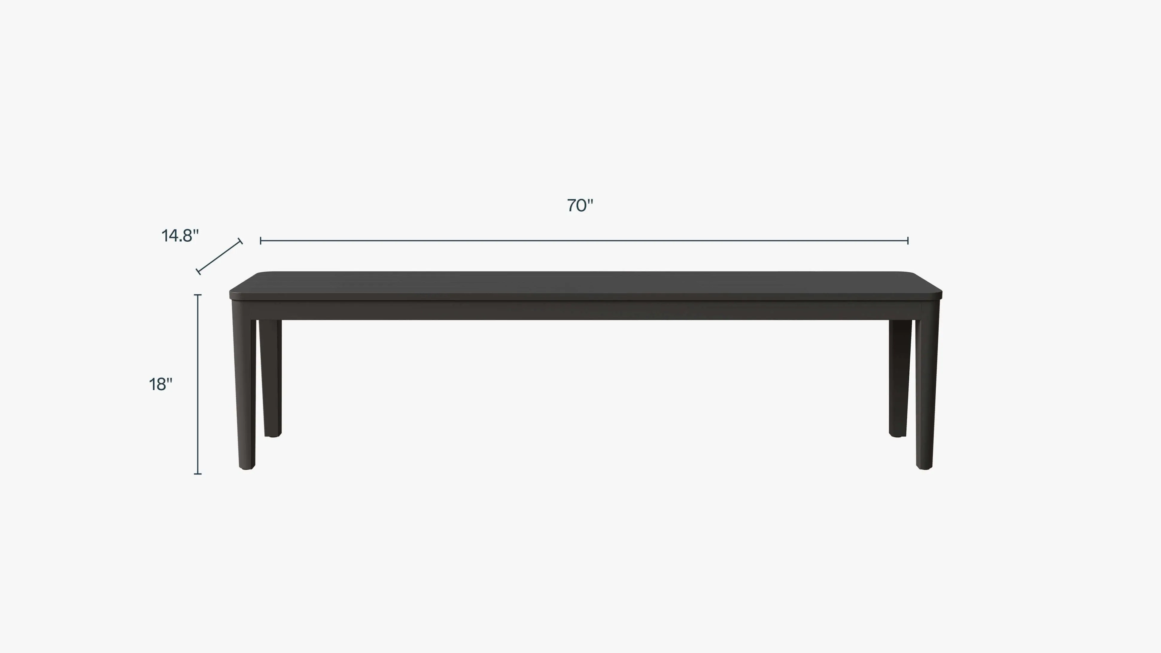 Aluminum Dining Bench By Outer