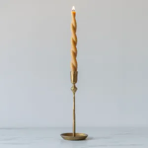 Antiqued Brass Candle Holder with Saucer