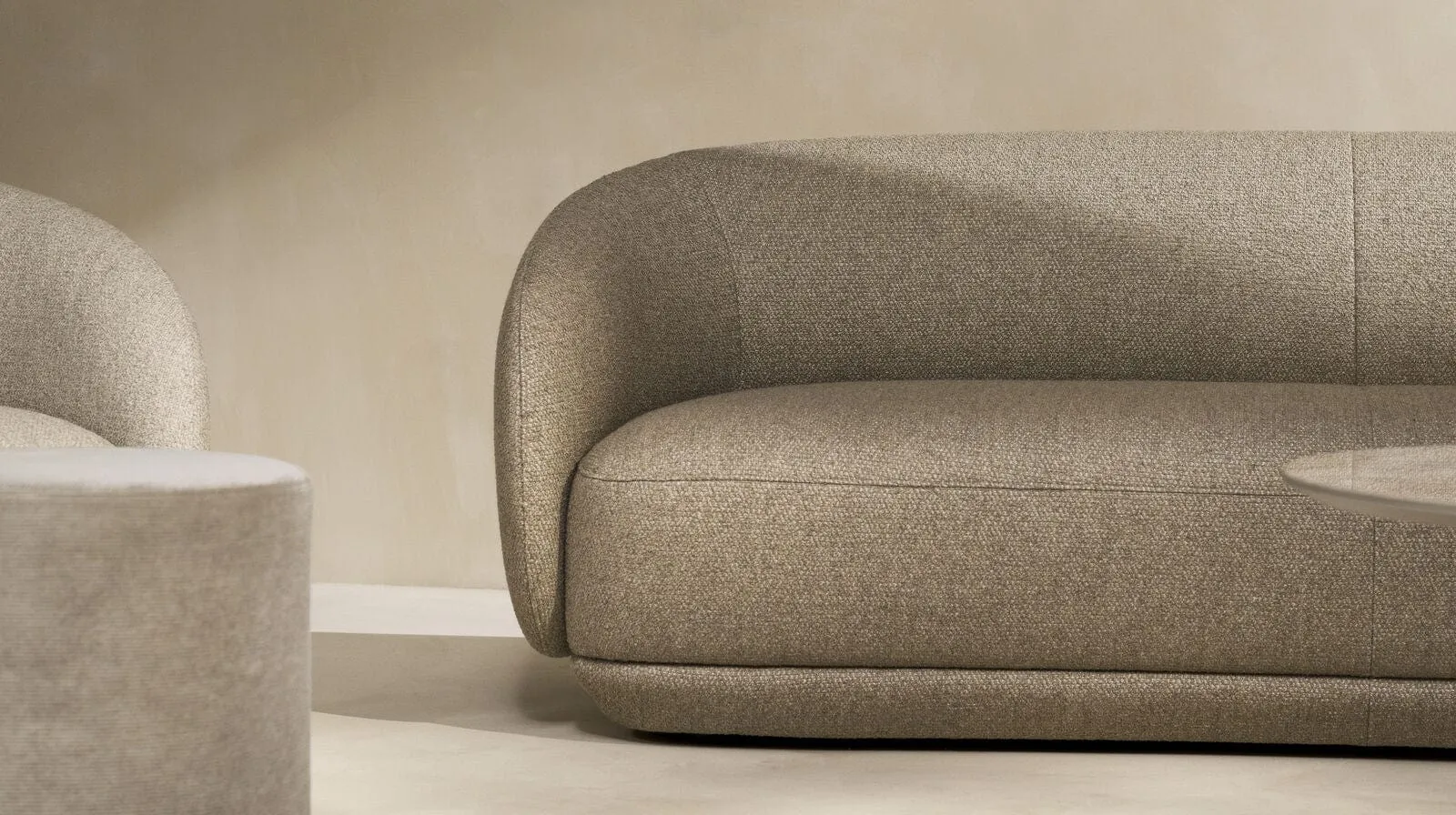 Archie Boucle Curve Sofa