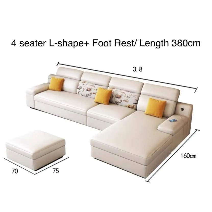 Bell Sectional L-shape Storage Sofa Bed