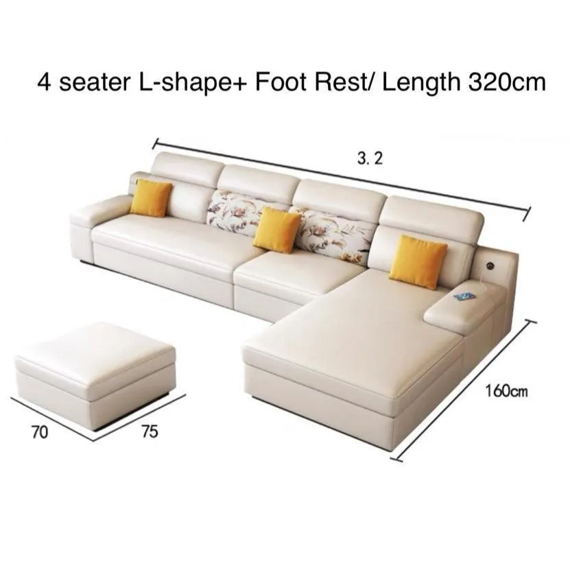 Bell Sectional L-shape Storage Sofa Bed