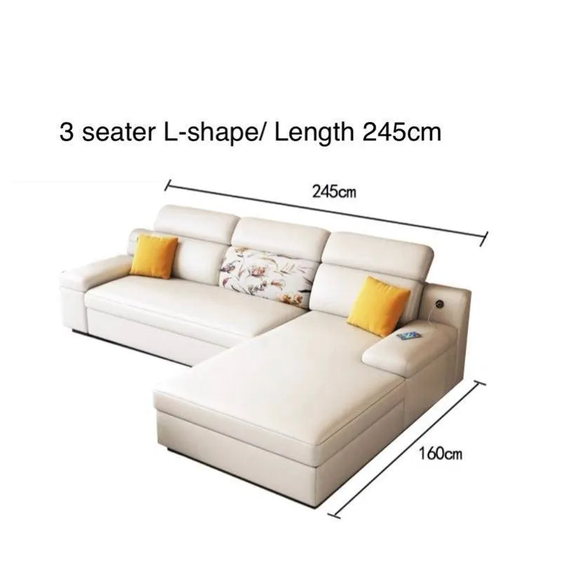 Bell Sectional L-shape Storage Sofa Bed