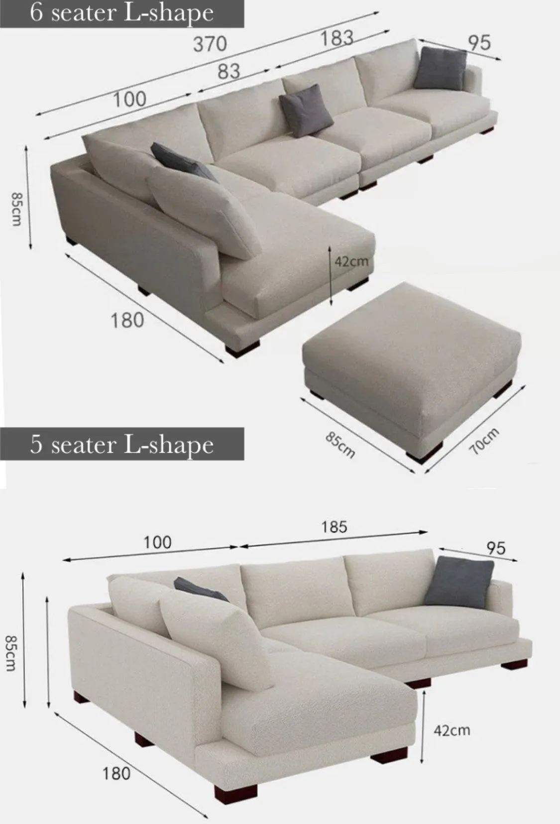 Borsani Sectional L-Shape Sofa