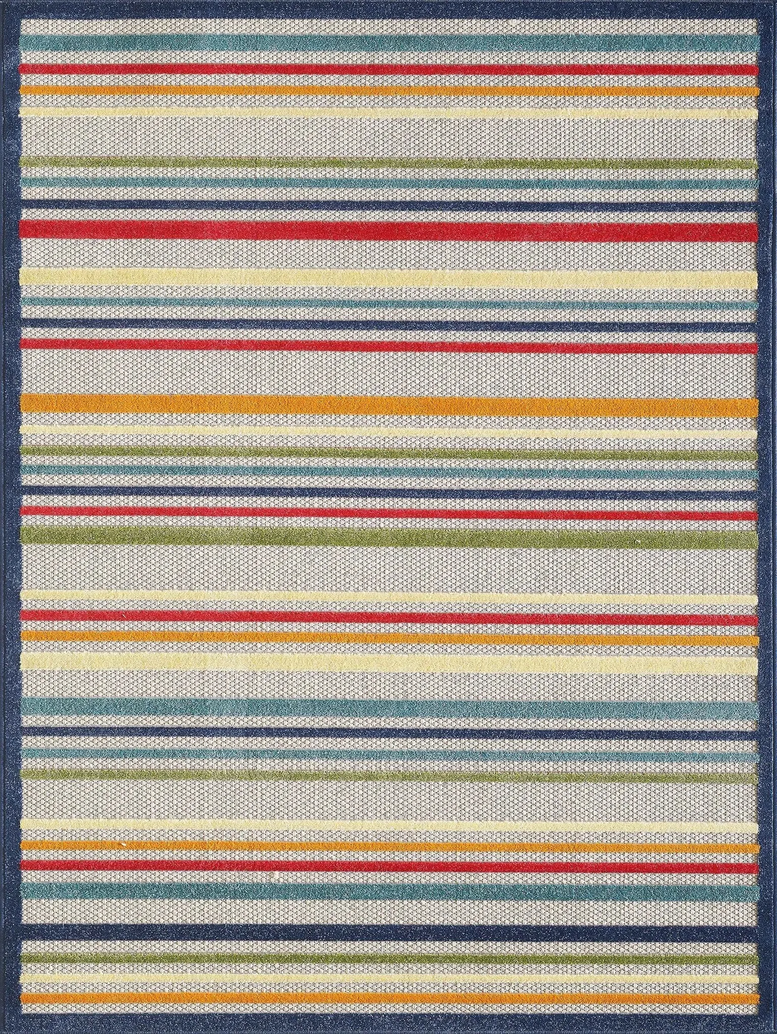 Calla 6927 Ivory/Multi Stripes Rug