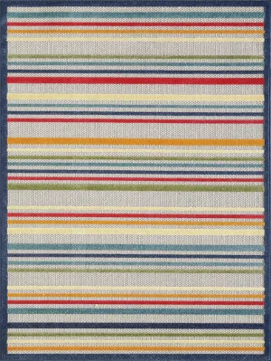 Calla 6927 Ivory/Multi Stripes Rug