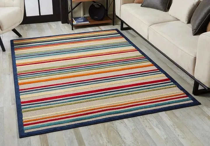 Calla 6927 Ivory/Multi Stripes Rug