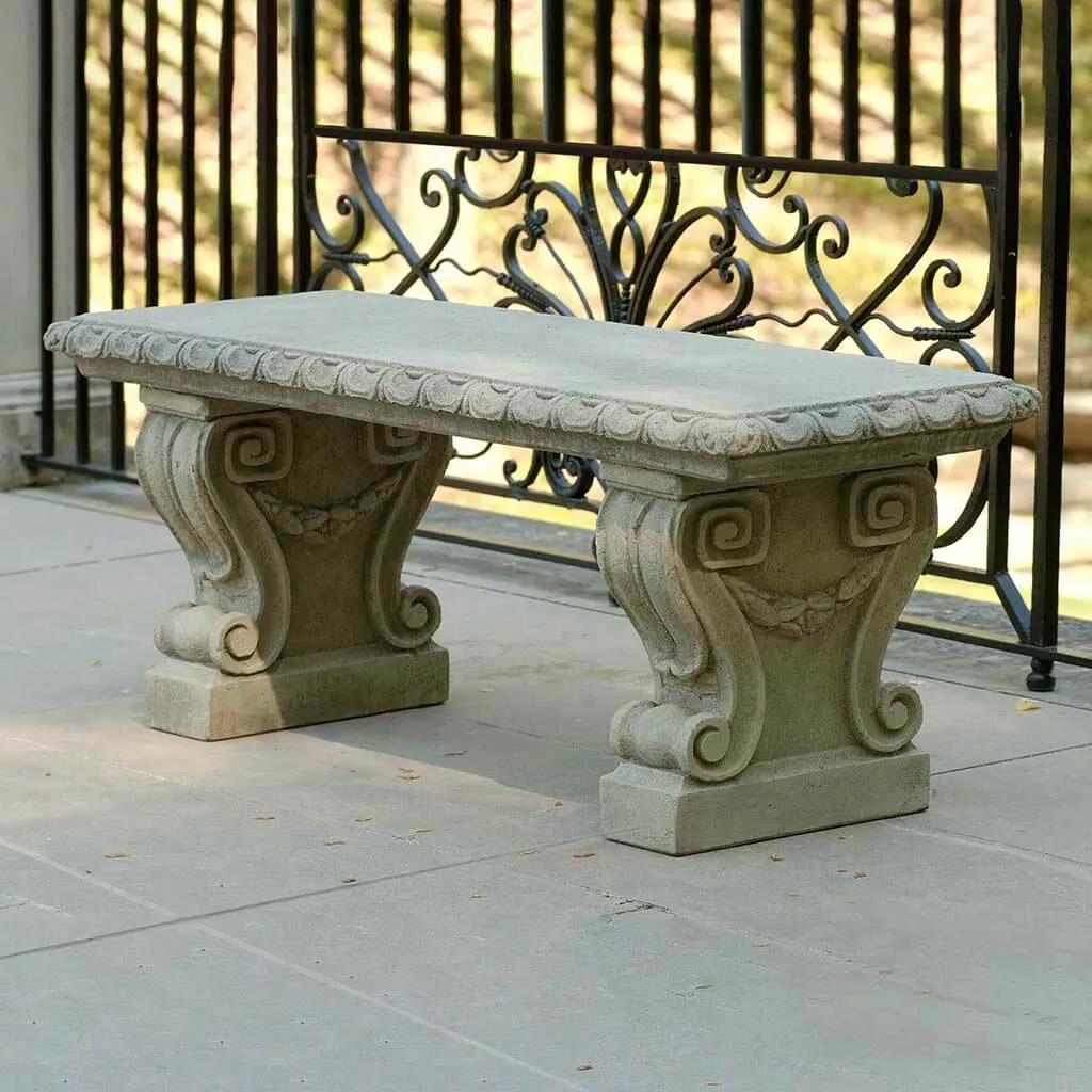 Campania International Longwood Main Fountain Garden Bench