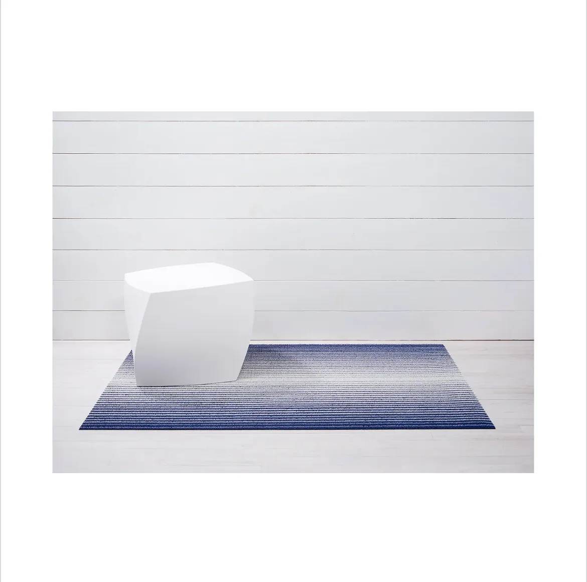 Chilewich Indoor Outdoor Shag Big Mat - Domino / Denim / 36x60"