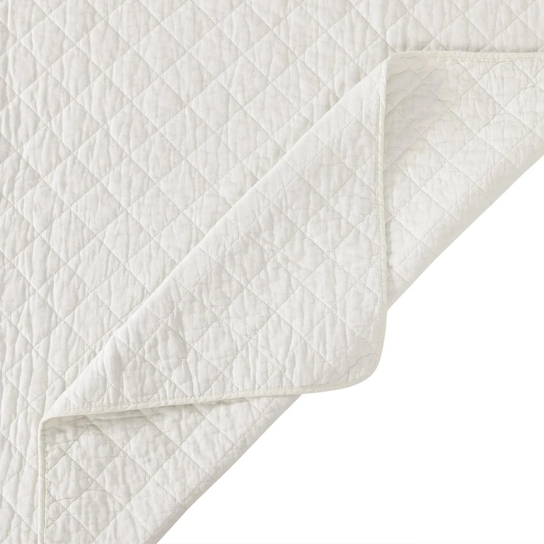 Cotton Comfort White Quilt Set