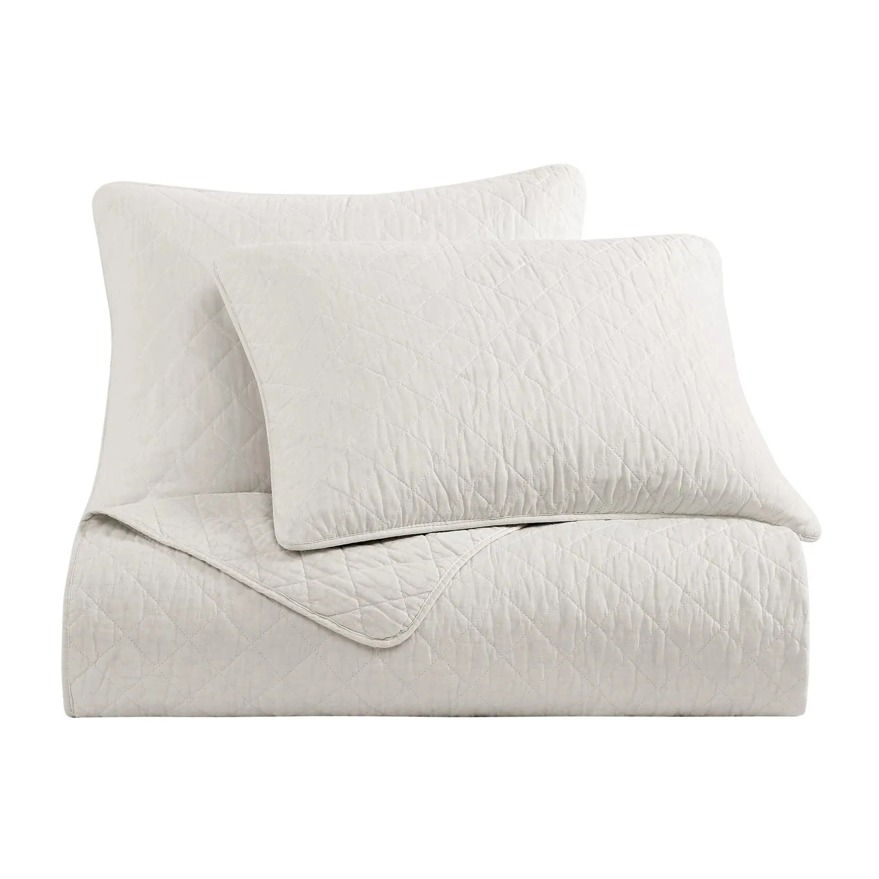 Cotton Comfort White Quilt Set