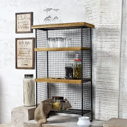 Country style floor shelf