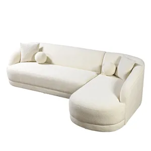 Coven Sectional Boucle Curve Sofa