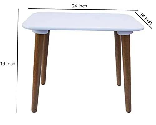 DDS Dream Wood Decor Shoppee Fold-able Rectangle Shaped Side Table/Tea Coffee Breakfast Laptop Table (Blue)