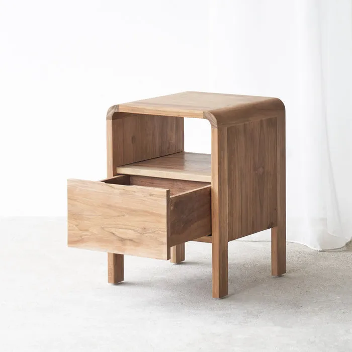 Deliya Solid Wood Bedside Table