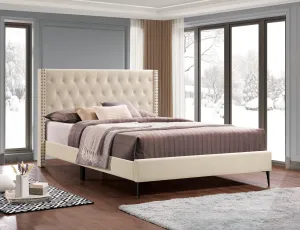 Diamond Wing Platform Bed (Creme)