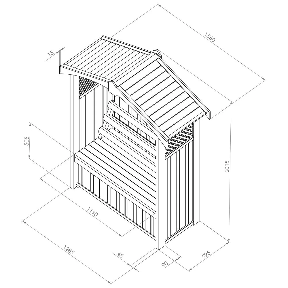 Dorset Arbour with Storage Box