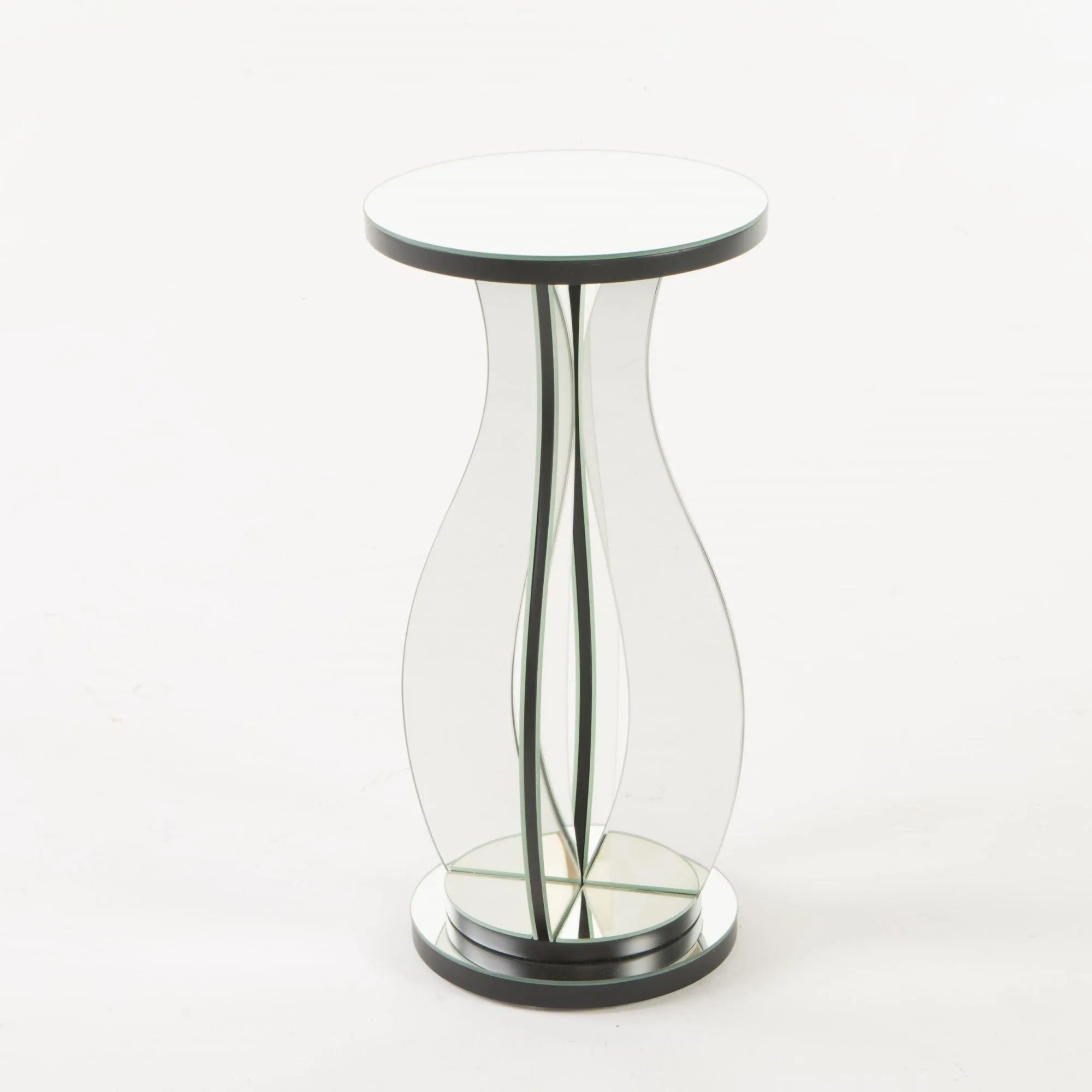 Elegant Mirrored Side Table – Clear Finish, Versatile Accent & Side Table for Modern and Classic Interiors