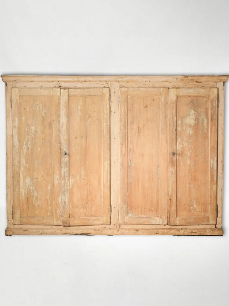 Extra-large double Italian wooden armoire - Early 19th-Century - 104¾" wide