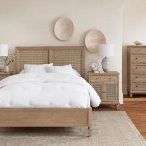 Felix Rattan Solid Wood Bed