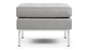 Florence - Florence Ottoman, Light Gray Wool