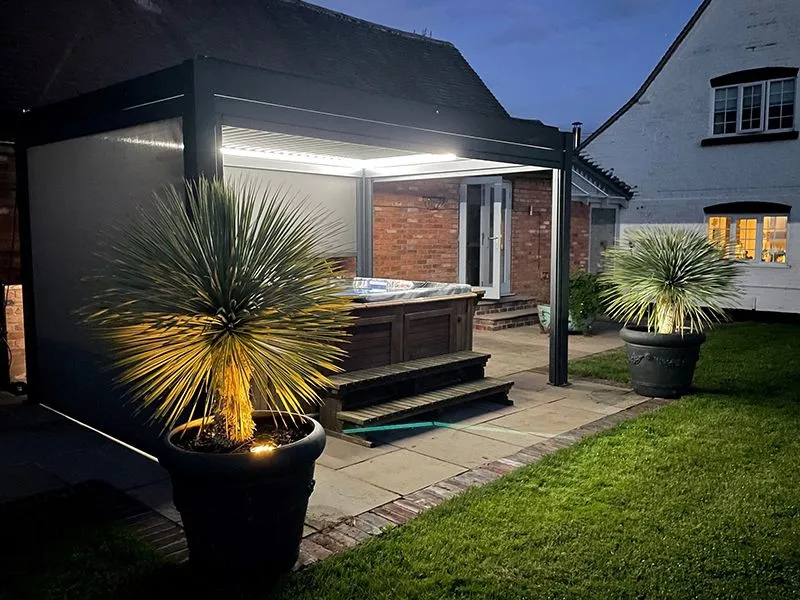 Four Seasons Wall Mounted Motorised LED Gazebo