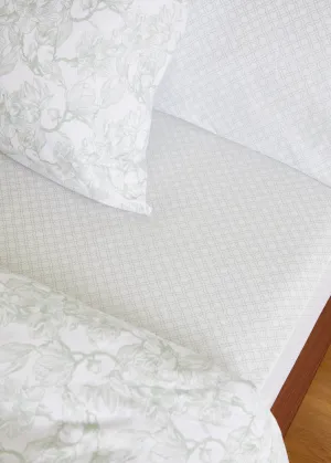 Foxford Sage Trellis Fitted Sheet