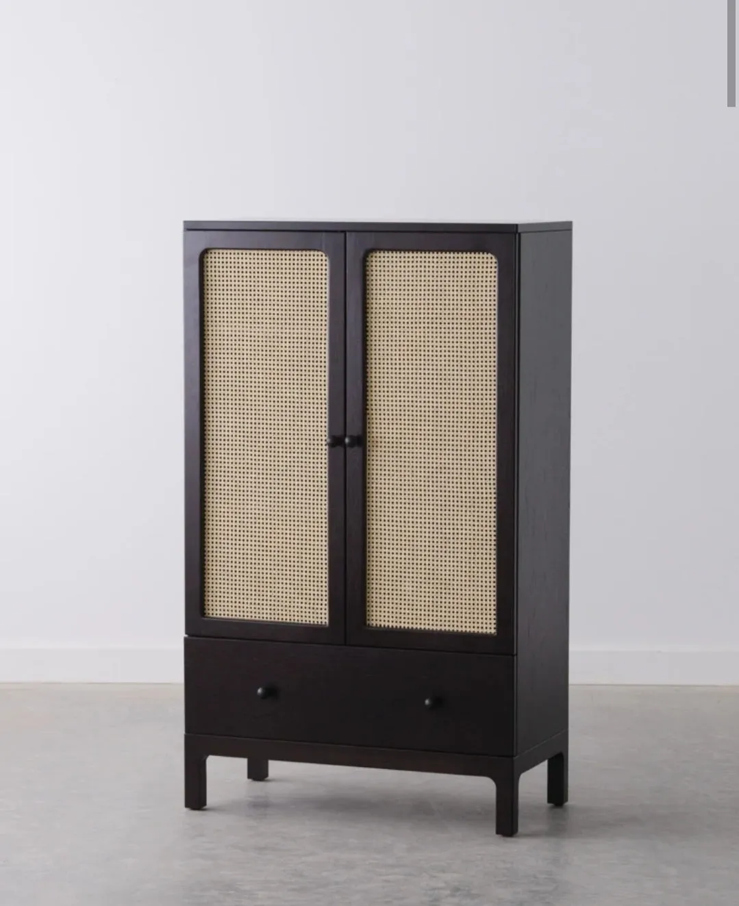 Fresco Solid Wood Cane Cabinet