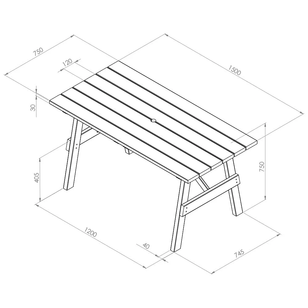 Freya Rectangle Outdoor Table