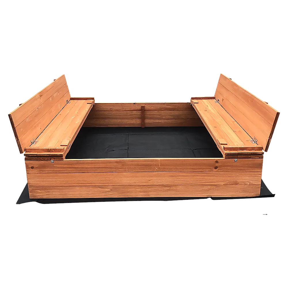 FSC-Certified Wooden Sandbox with Benches, Spruce Timber