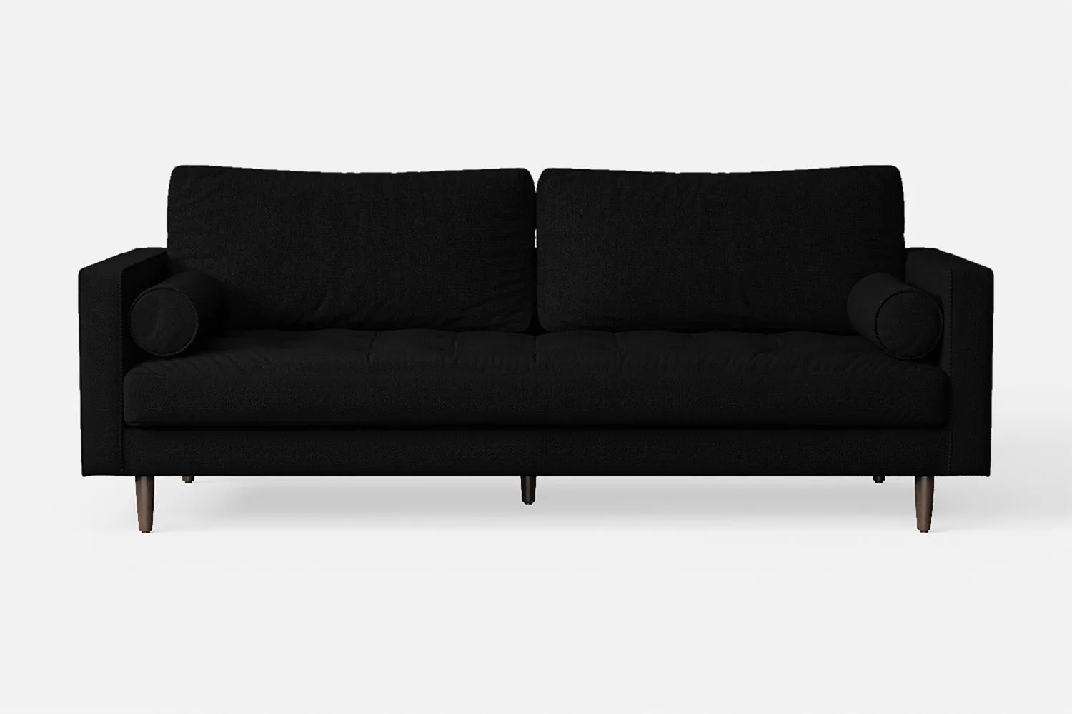 Gela 2 Seater Sofa Black Linen Fabric