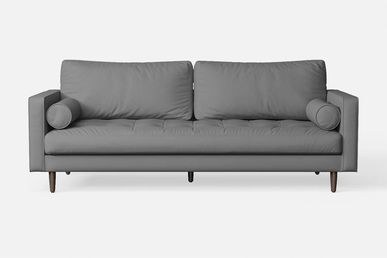 Gela 2 Seater Sofa Grey Leather