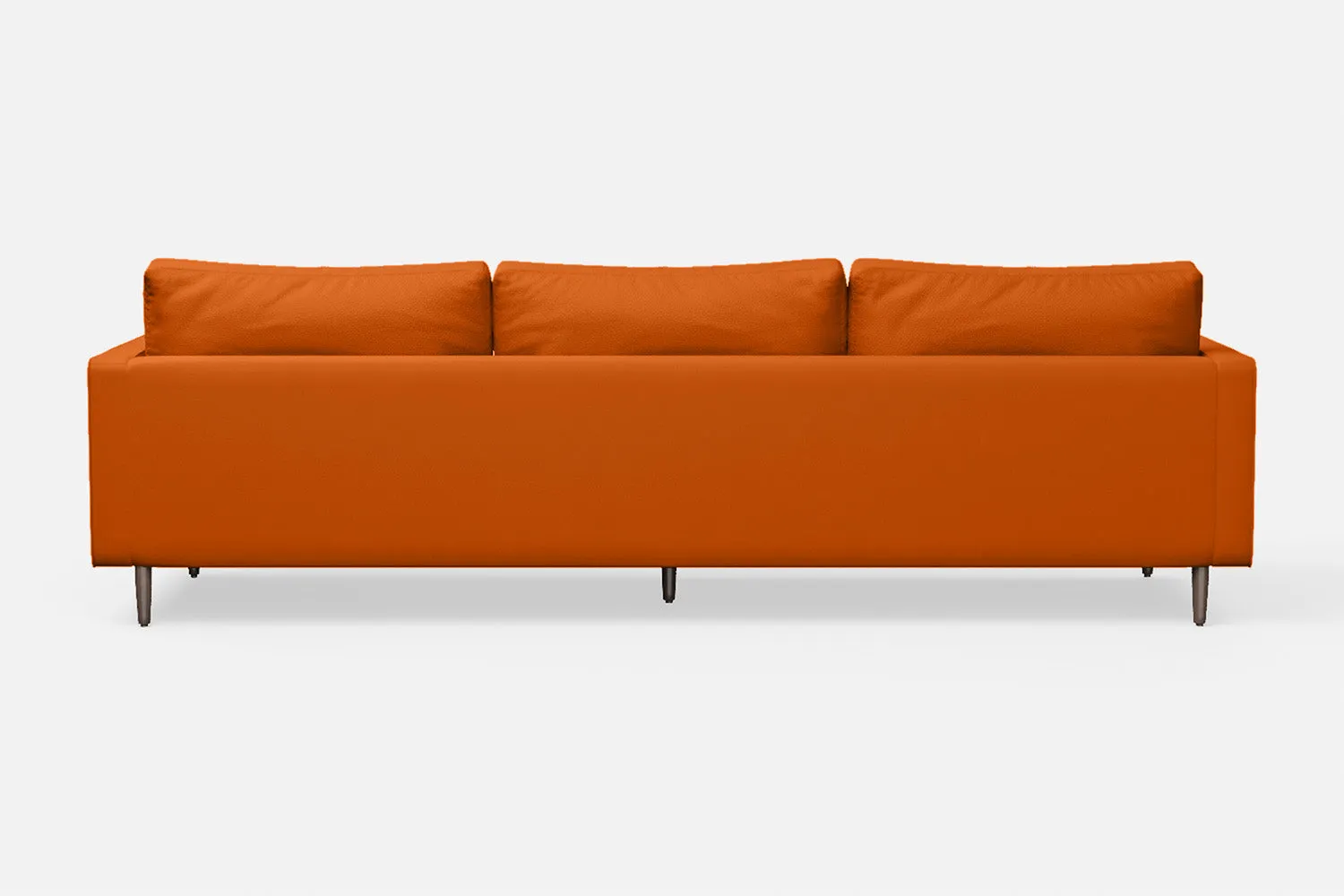 Gela 4 Seater Sofa Orange Leather